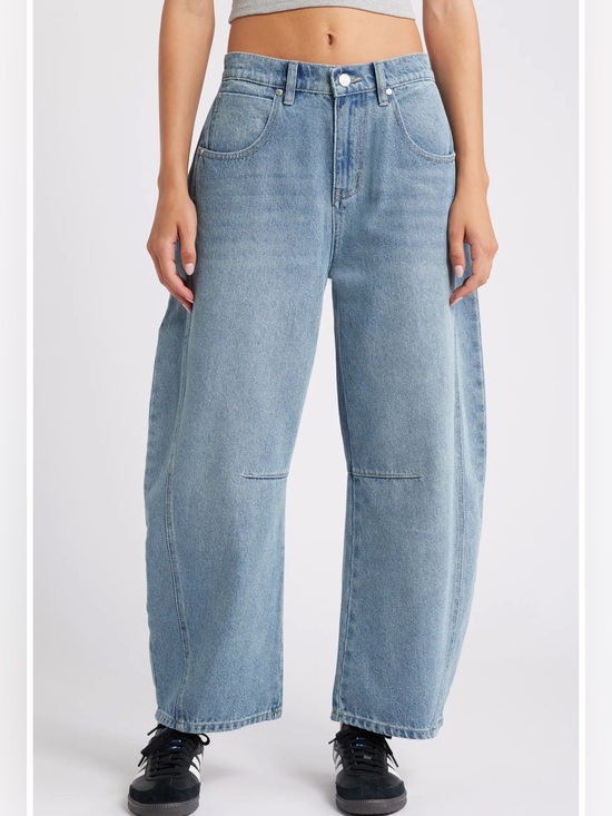 Ptcl Denim - PTCL Ethical Brand Low Loose Balloon Barrel Leg Jeans Women’s Sz 25 Light Wash